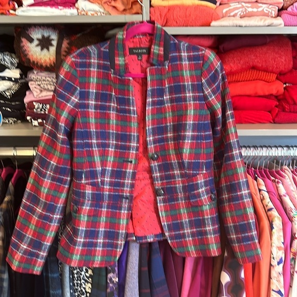 Talbots red/blue/green plaid blazer. Size 2​ - Picture 1 of 5